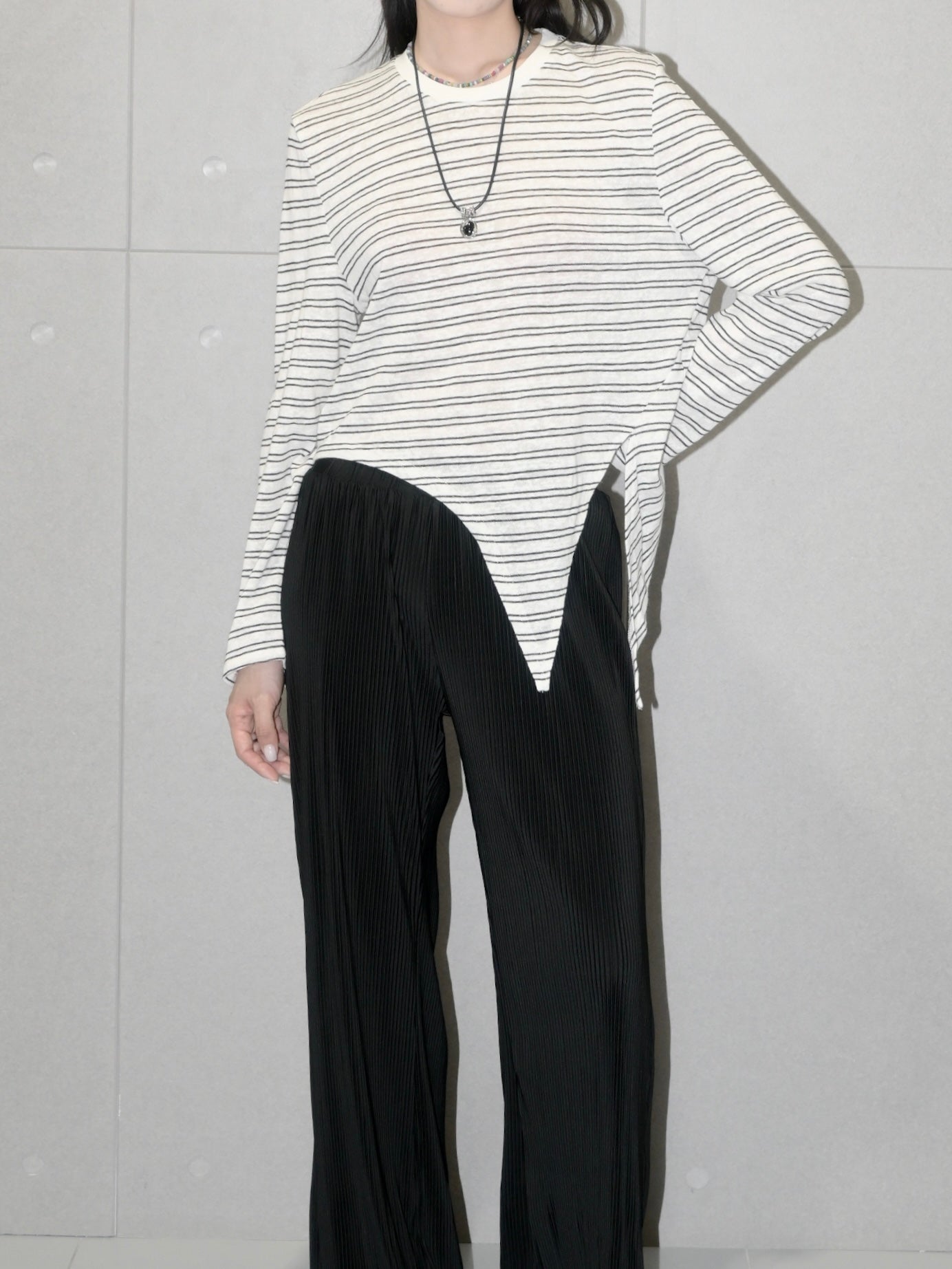 Flare Pleated Pants