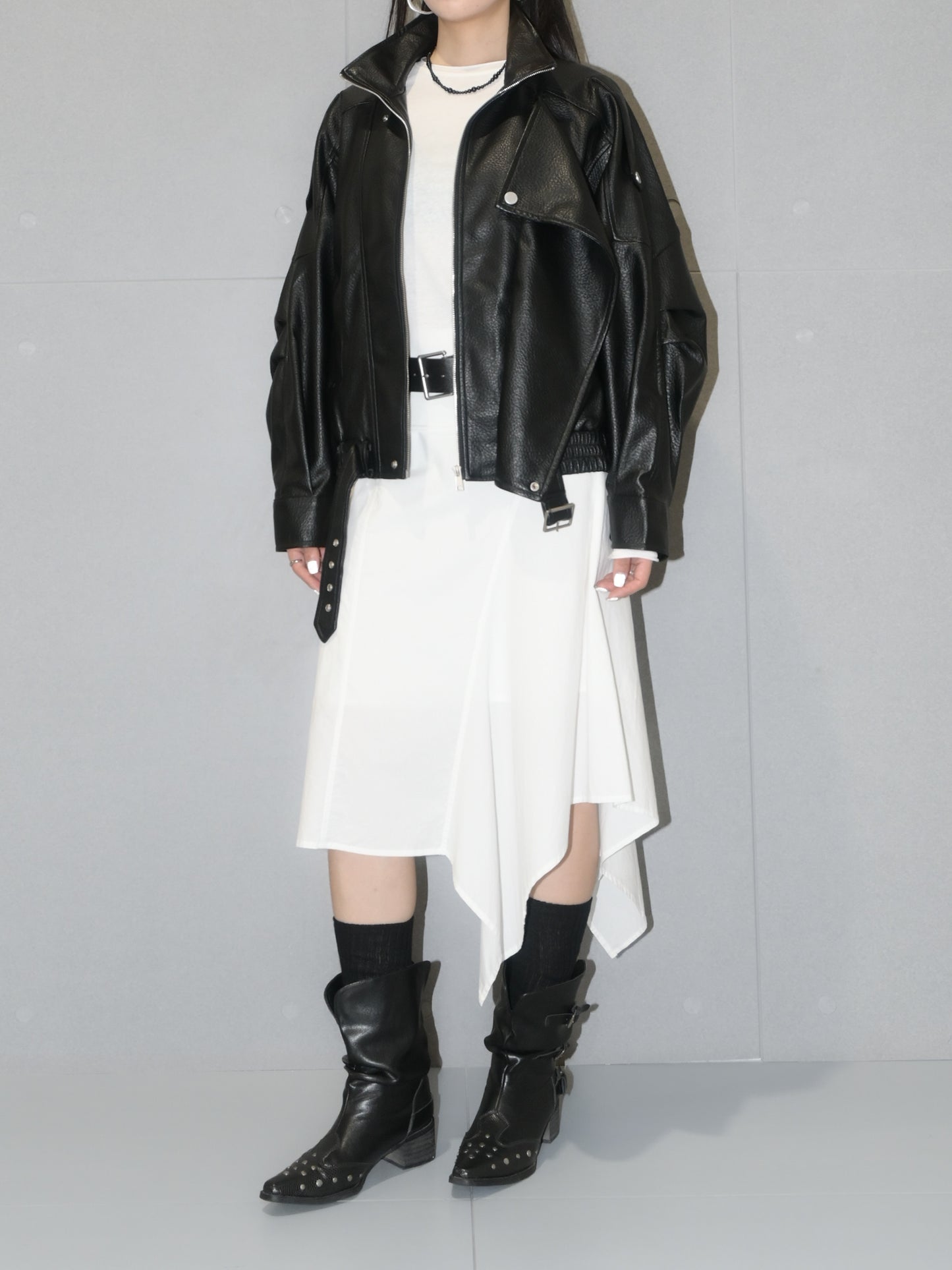 Oversized Vegan Leather Blouson