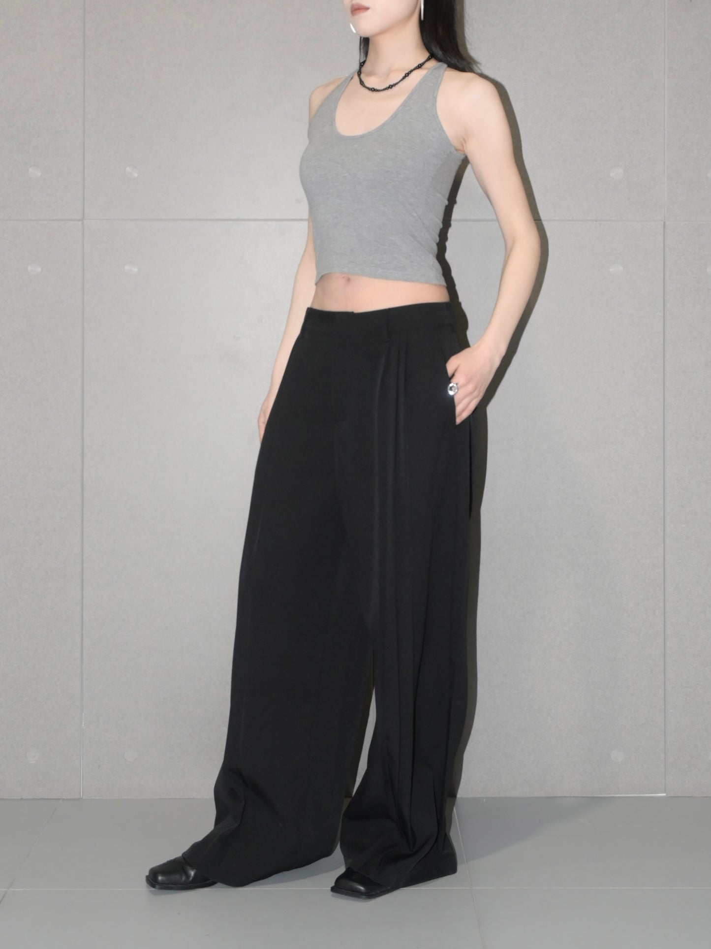 Drapey Multi Pleats Trouser