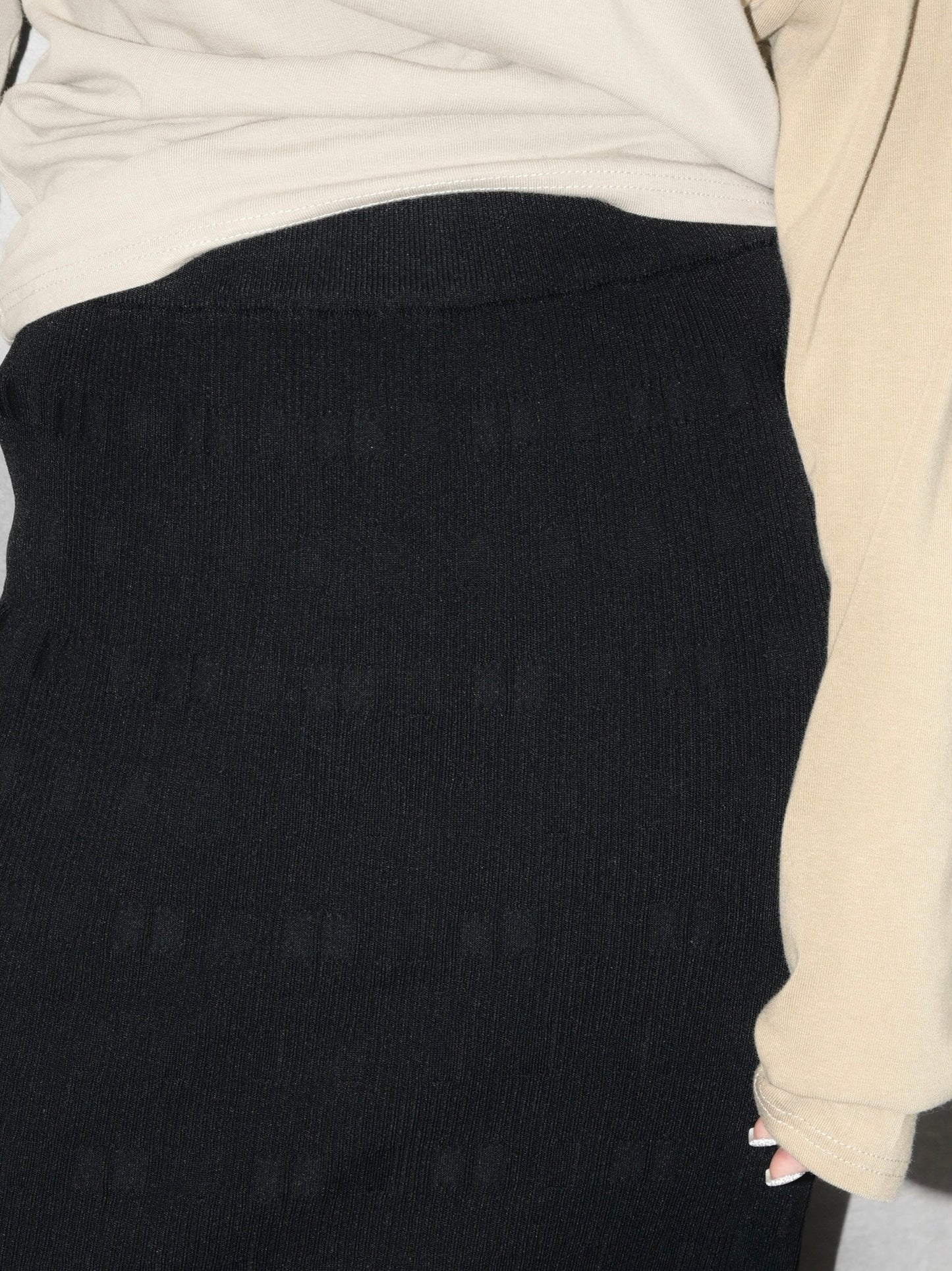 Ribbed Pencil Skirt