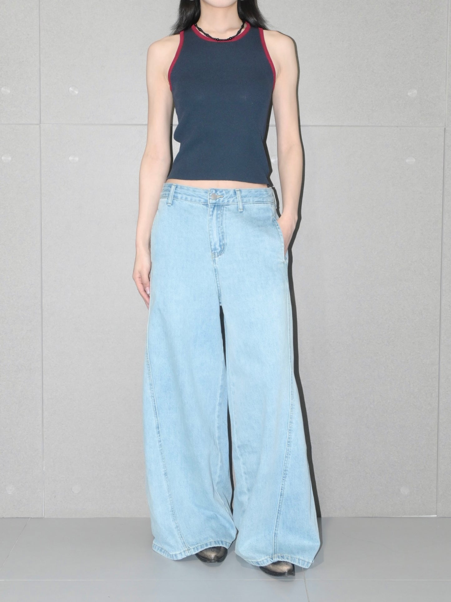 Contrast Trim Tank Top