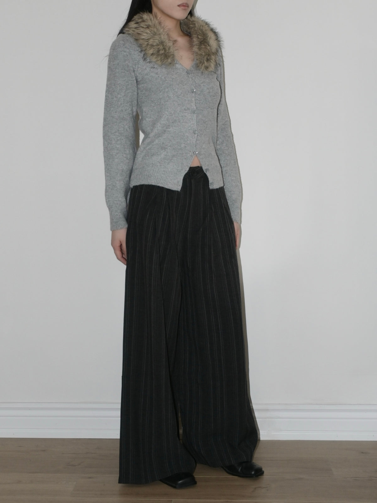 Stripe Wide Leg Trouser