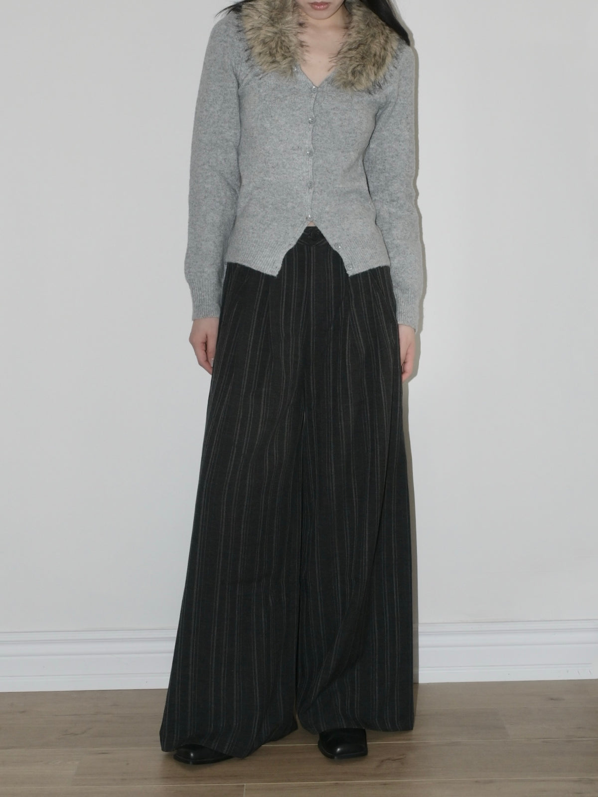 Stripe Wide Leg Trouser