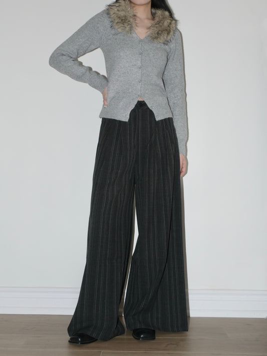 Stripe Wide Leg Trouser