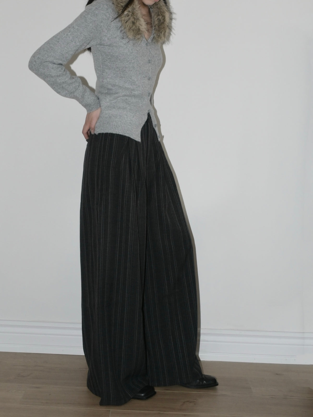 Stripe Wide Leg Trouser