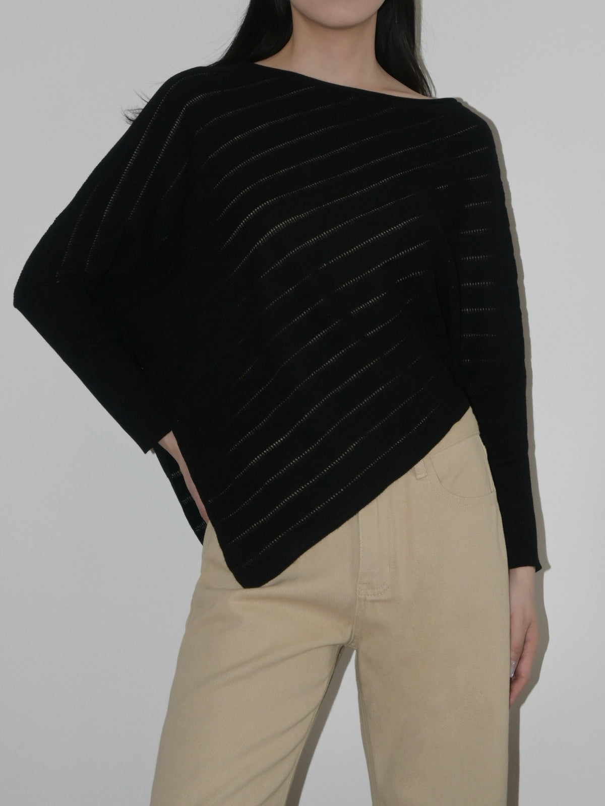 Openwork Knit Poncho II
