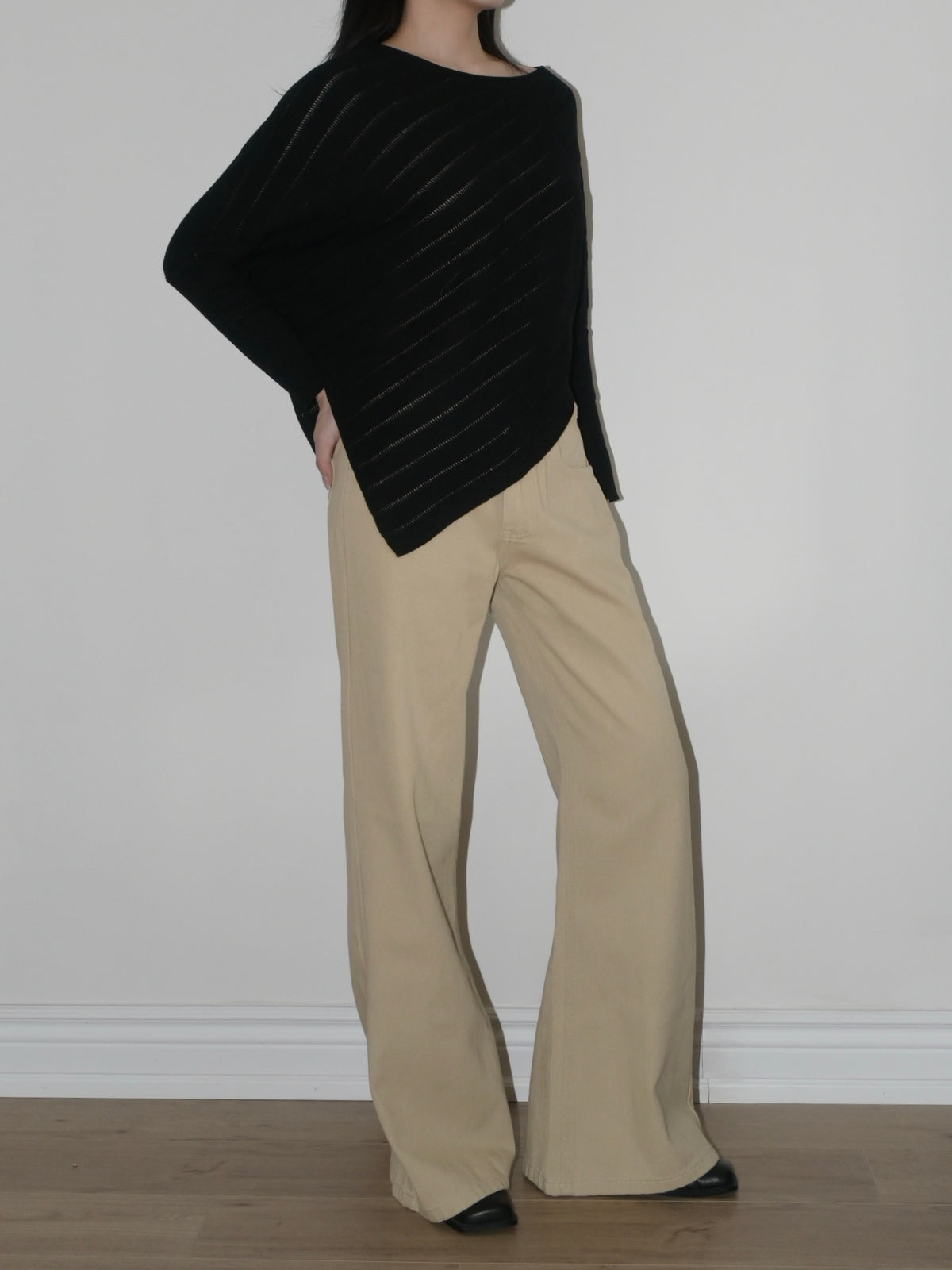 Openwork Knit Poncho II