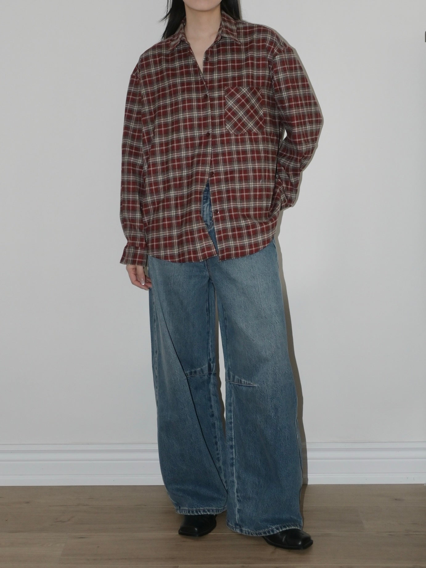 Brushed Plaid Overshirt