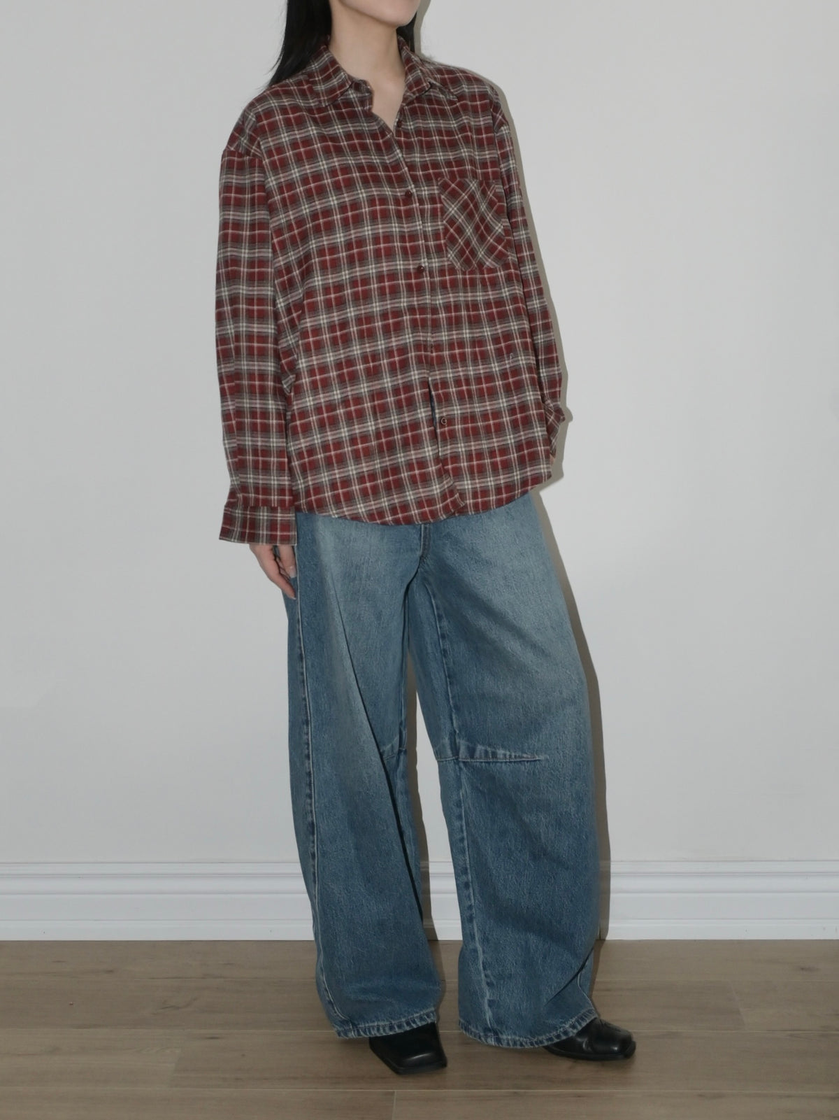 Brushed Plaid Overshirt