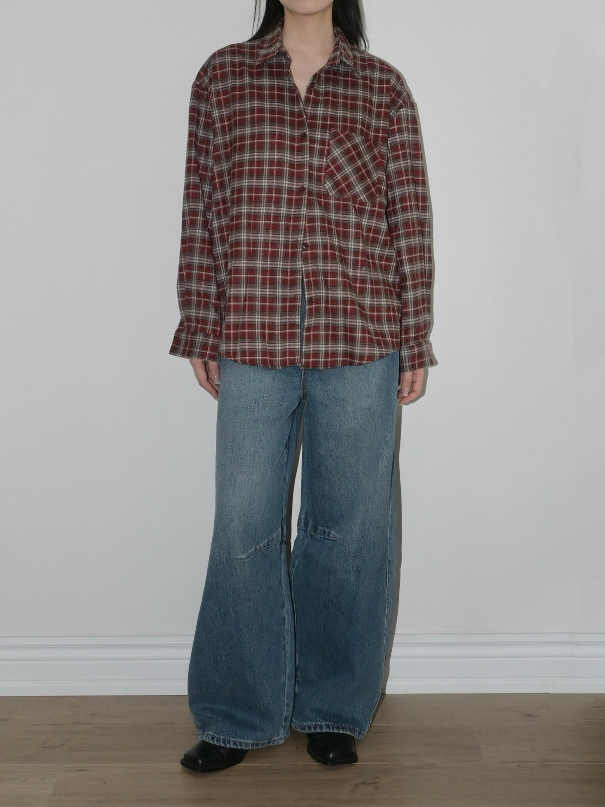 Brushed Plaid Overshirt