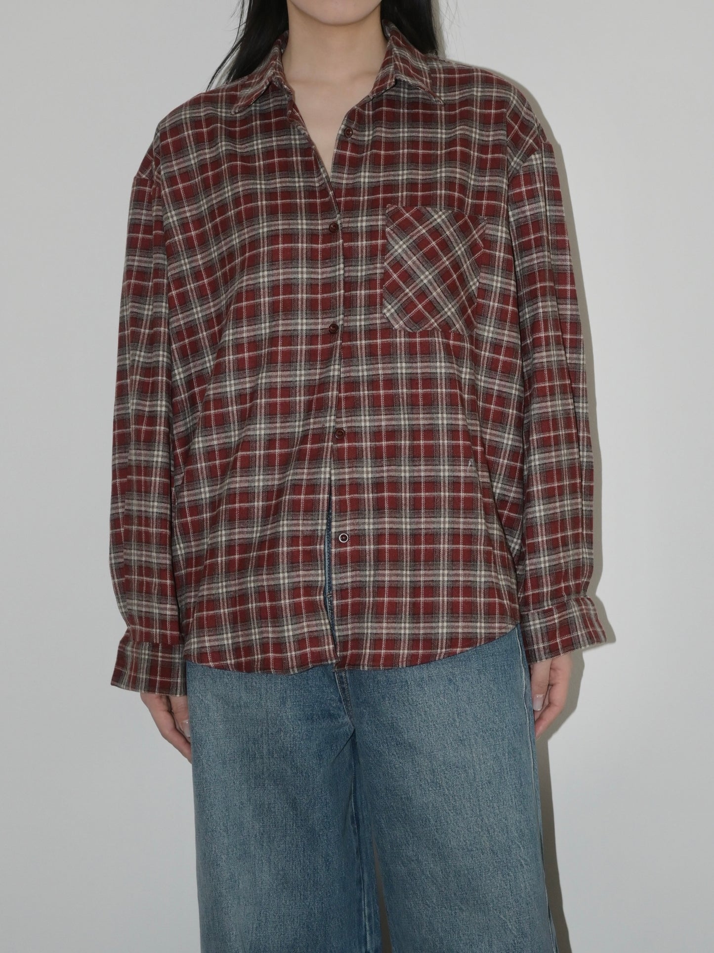 Brushed Plaid Overshirt