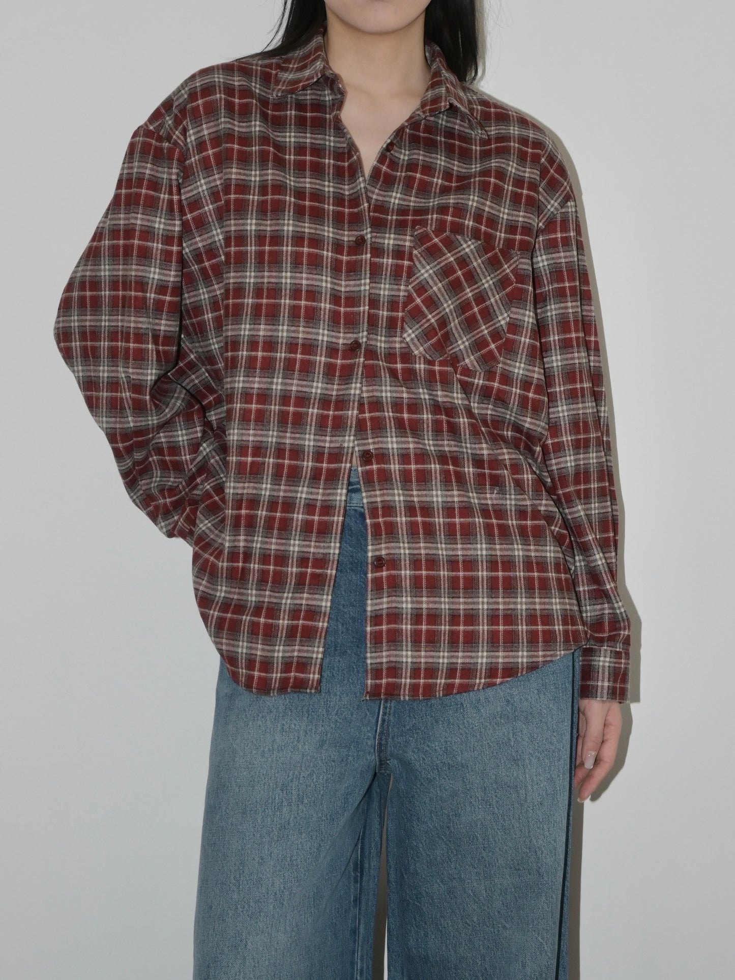 Brushed Plaid Overshirt