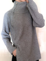 Load image into Gallery viewer, Two Way Zip- Up Sweater
