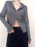 Load image into Gallery viewer, Knit Hoodie Grey
