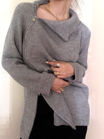 Load image into Gallery viewer, Two Way Zip- Up Sweater
