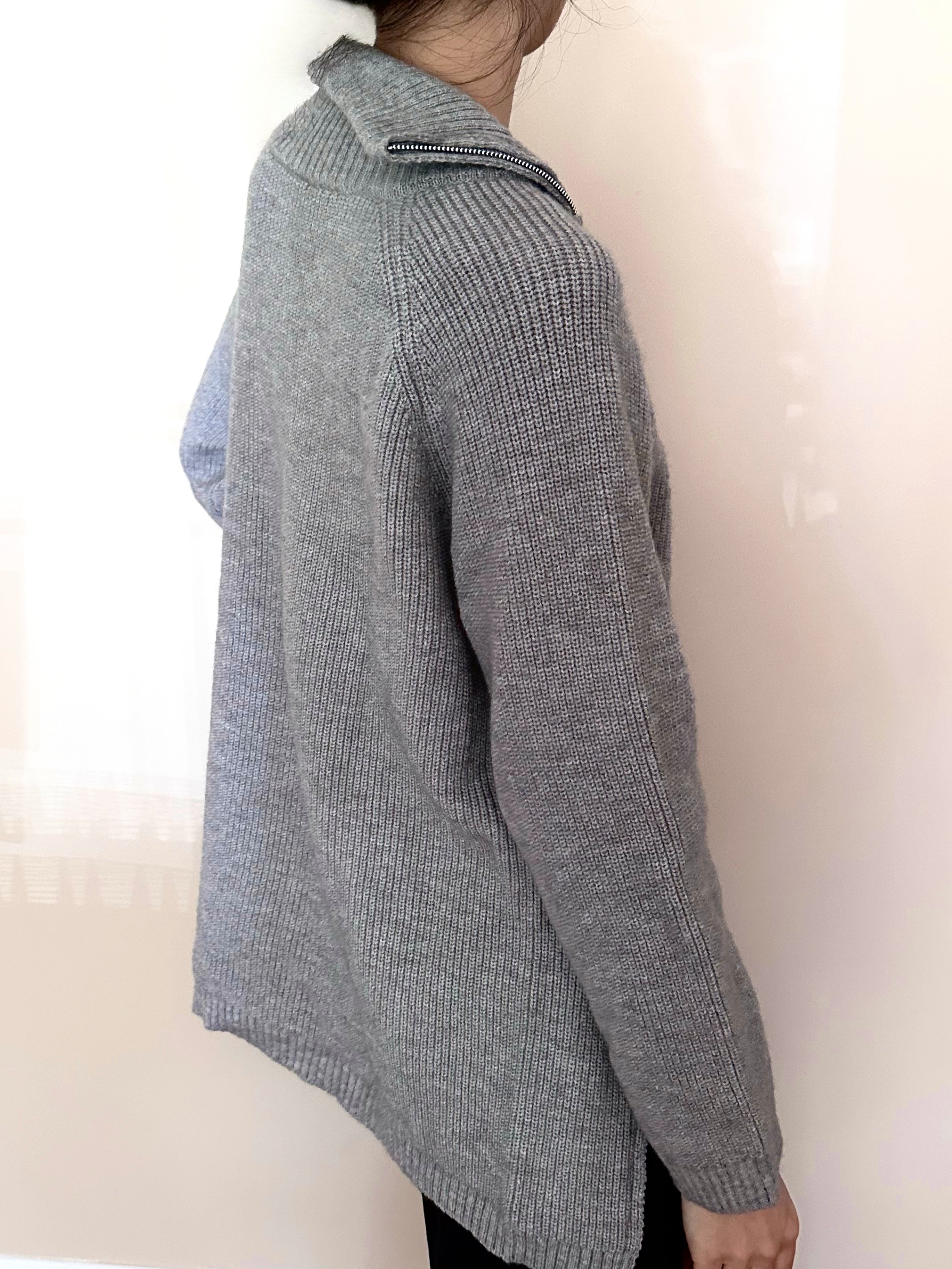 Two Way Zip- Up Sweater