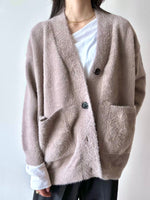 Load image into Gallery viewer, Oversized Fuzzy Button Cardigan

