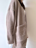 Load image into Gallery viewer, Oversized Fuzzy Button Cardigan

