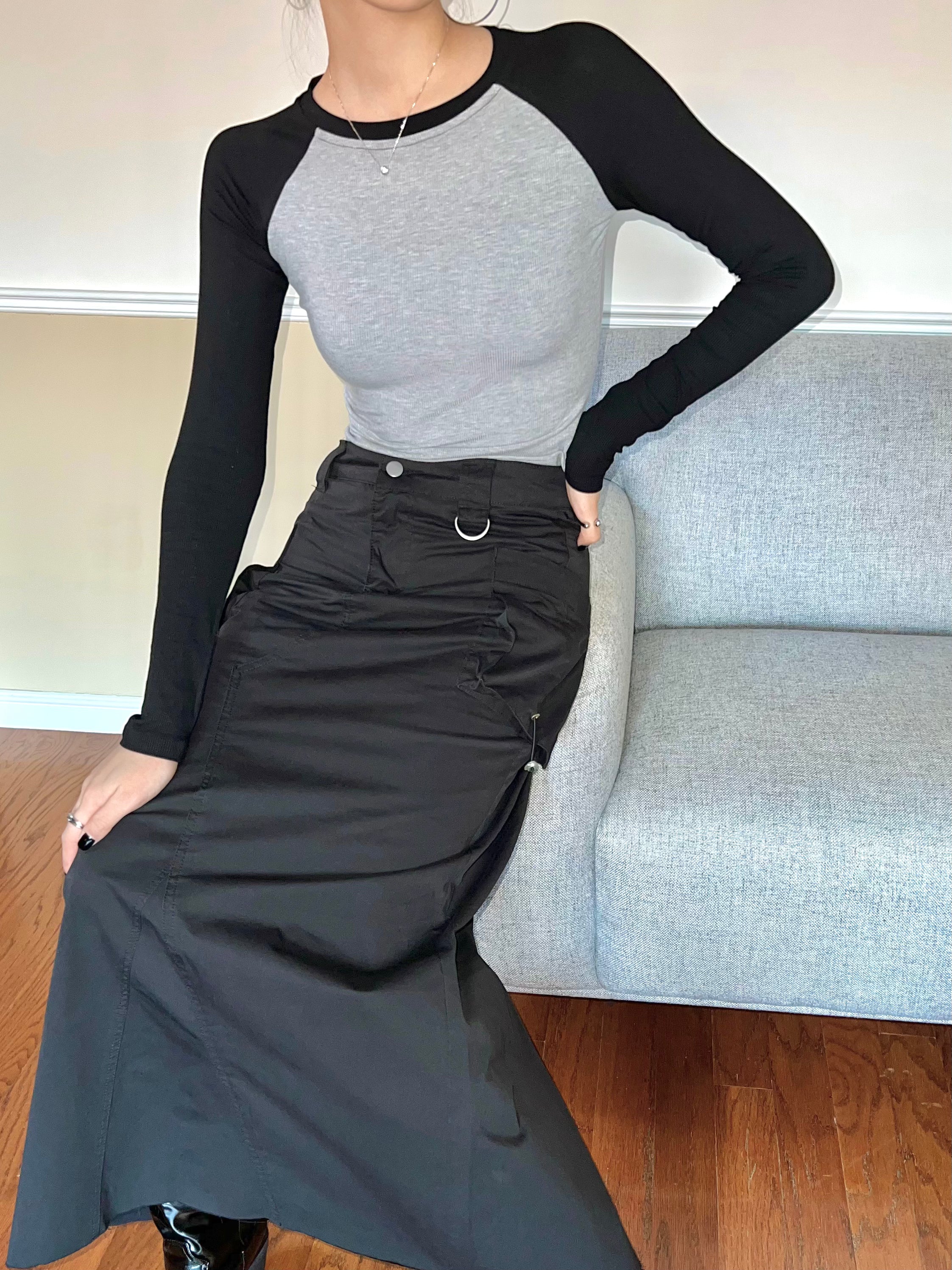 Two Colour Cropped Top