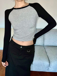 Two Colour Cropped Top