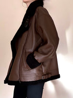 Load image into Gallery viewer, Chic Shearling Biker Jacket
