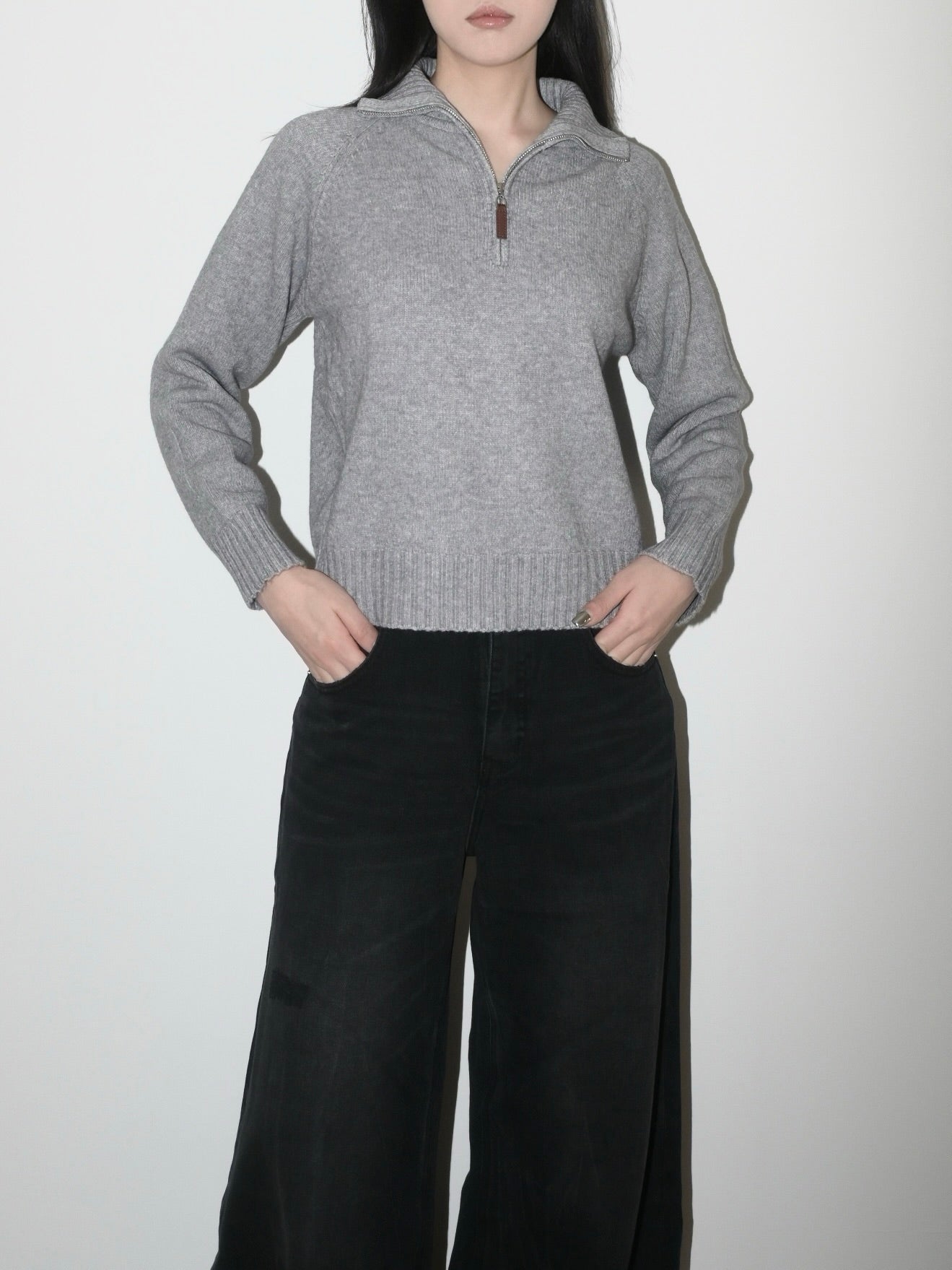 Half Zip Wool Sweater
