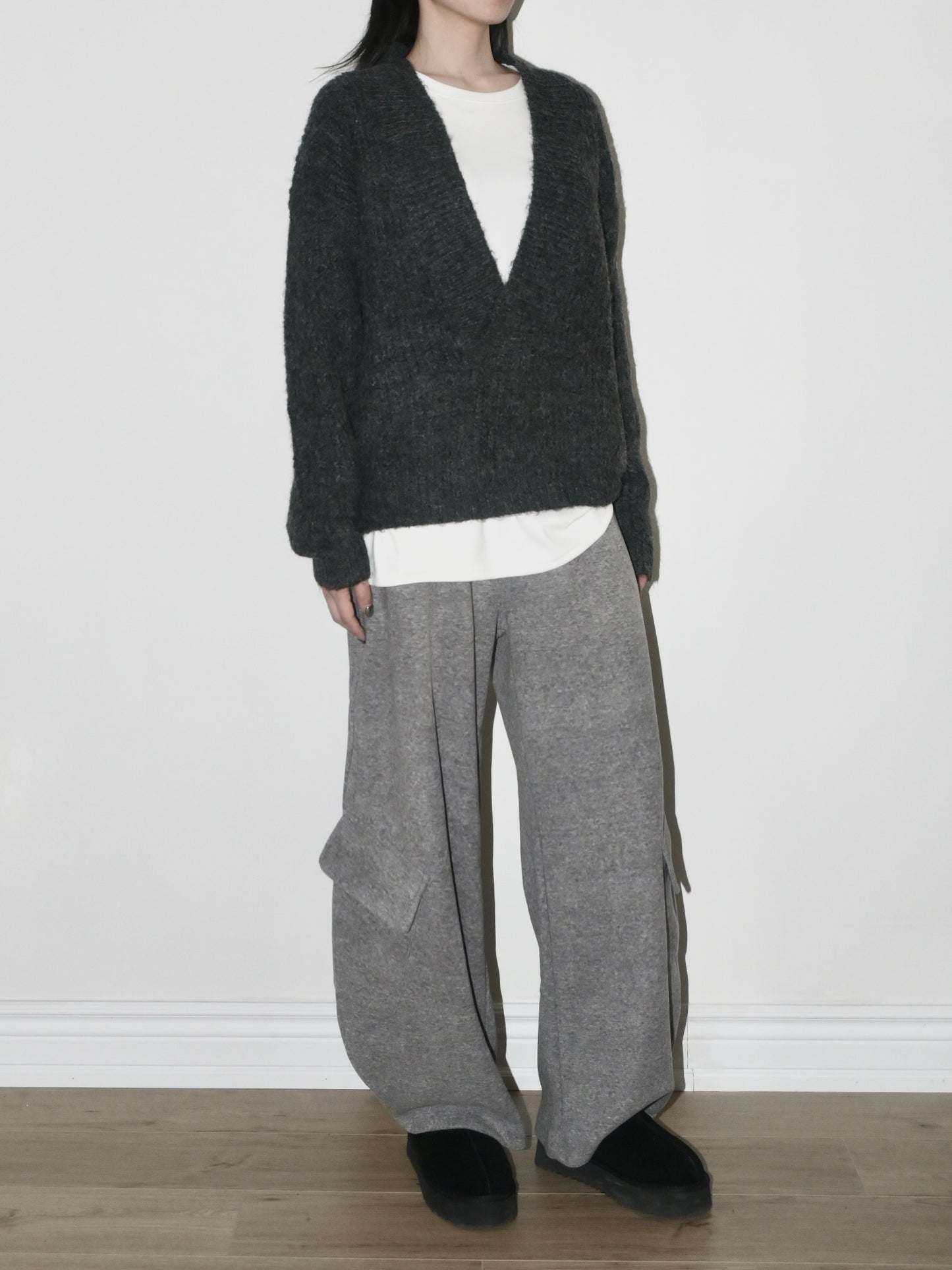 V-Neck Alpaca Sweater