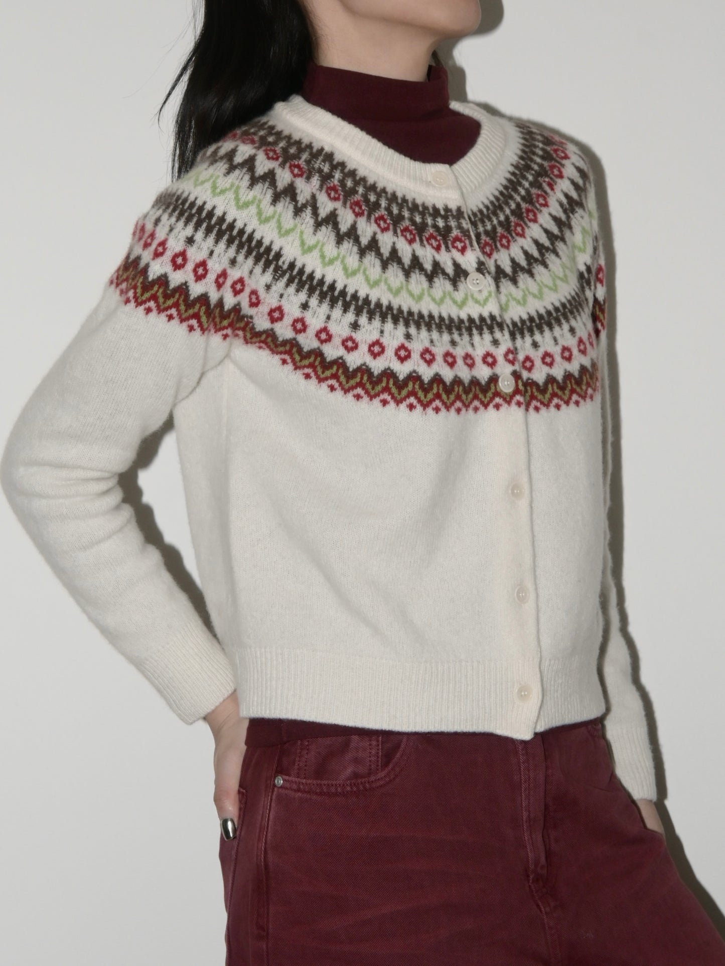 Fair Isle Merino Cardigan