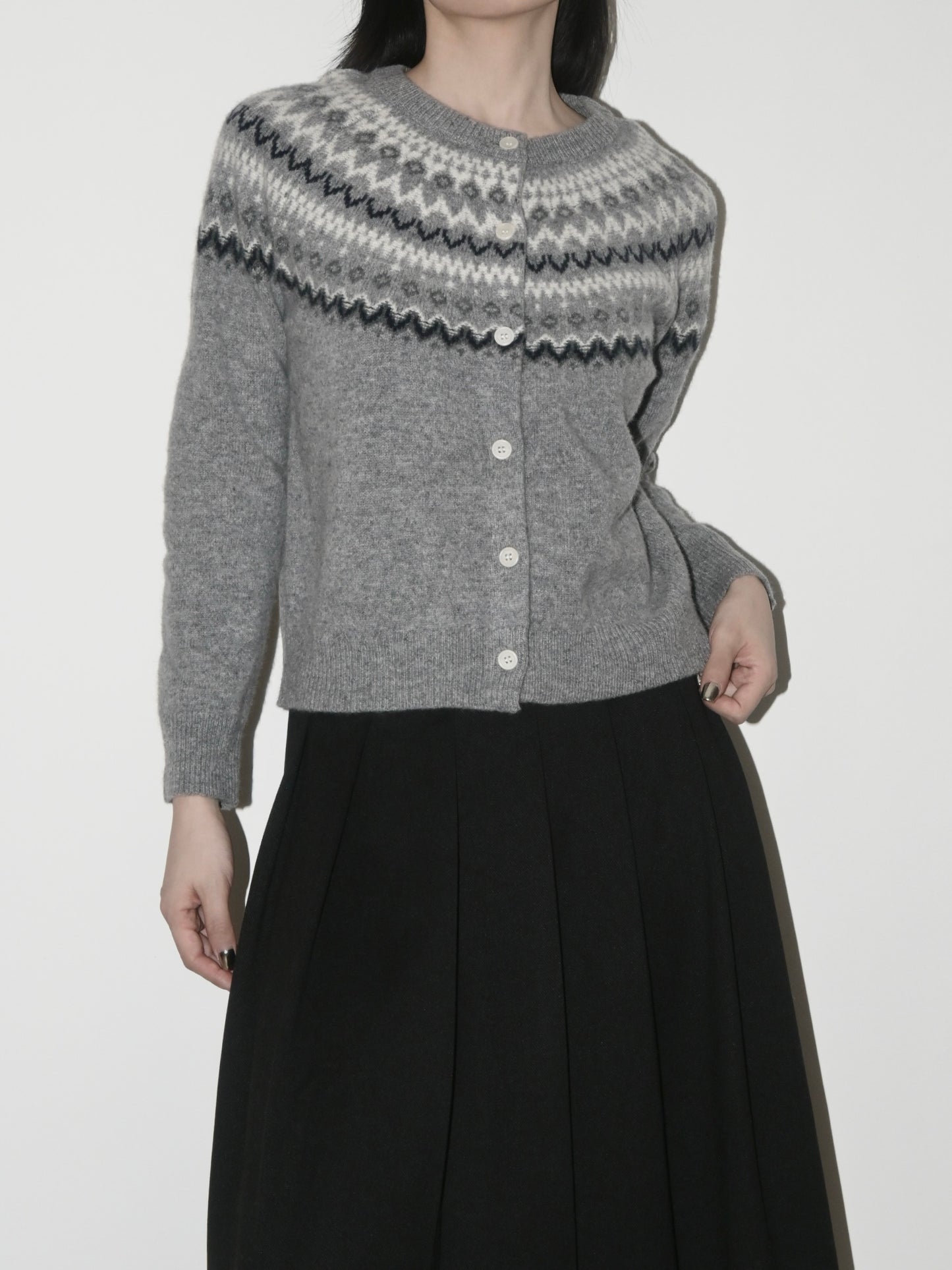 Fair Isle Merino Cardigan