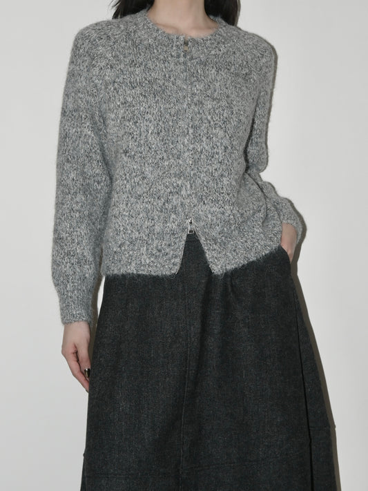 Crewneck Zip Up Sweater