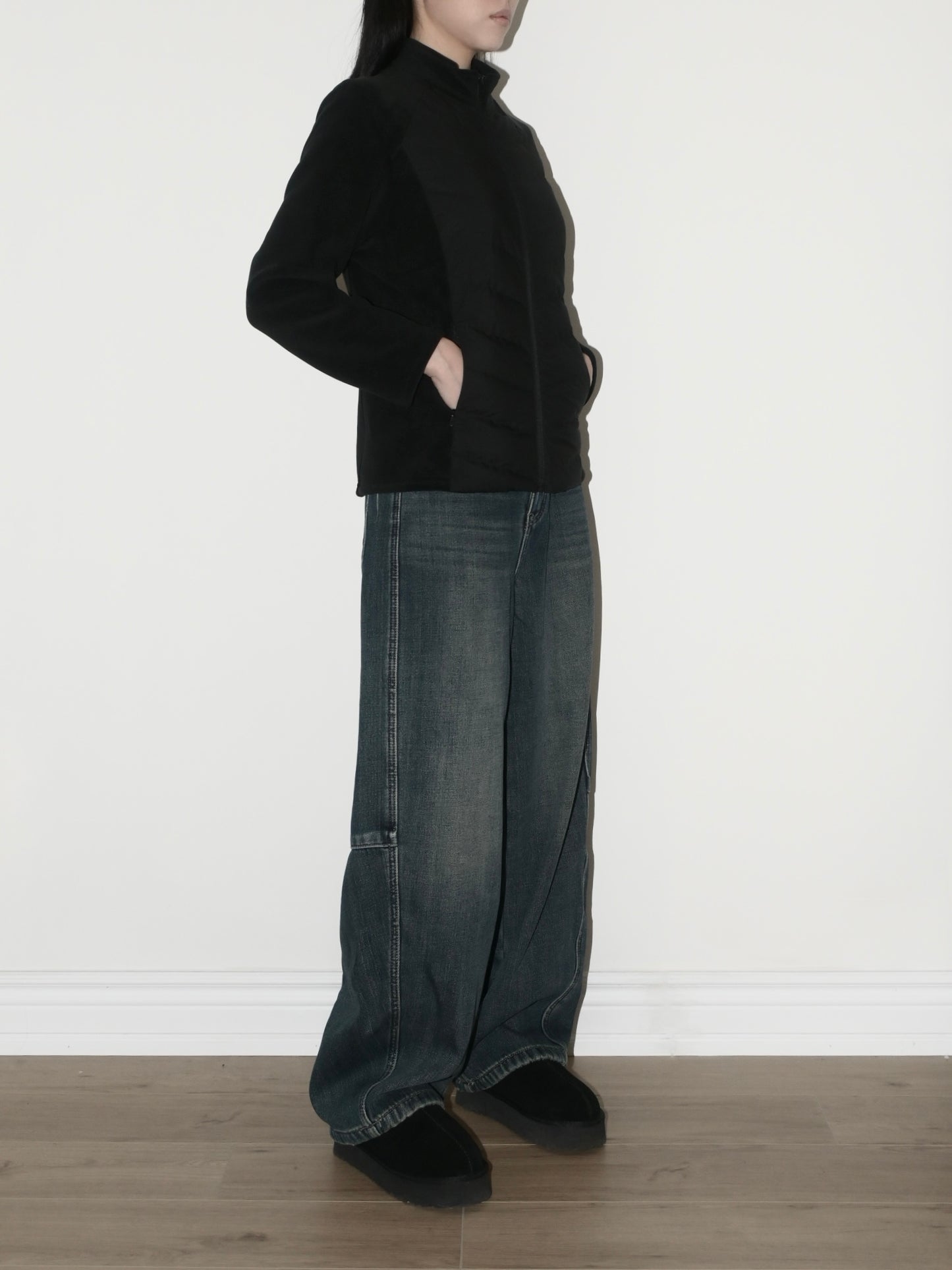 Fleece Lined Relaxed Barrel Jean