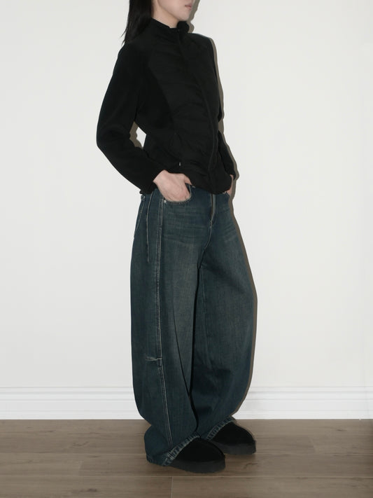 Fleece Lined Relaxed Barrel Jean