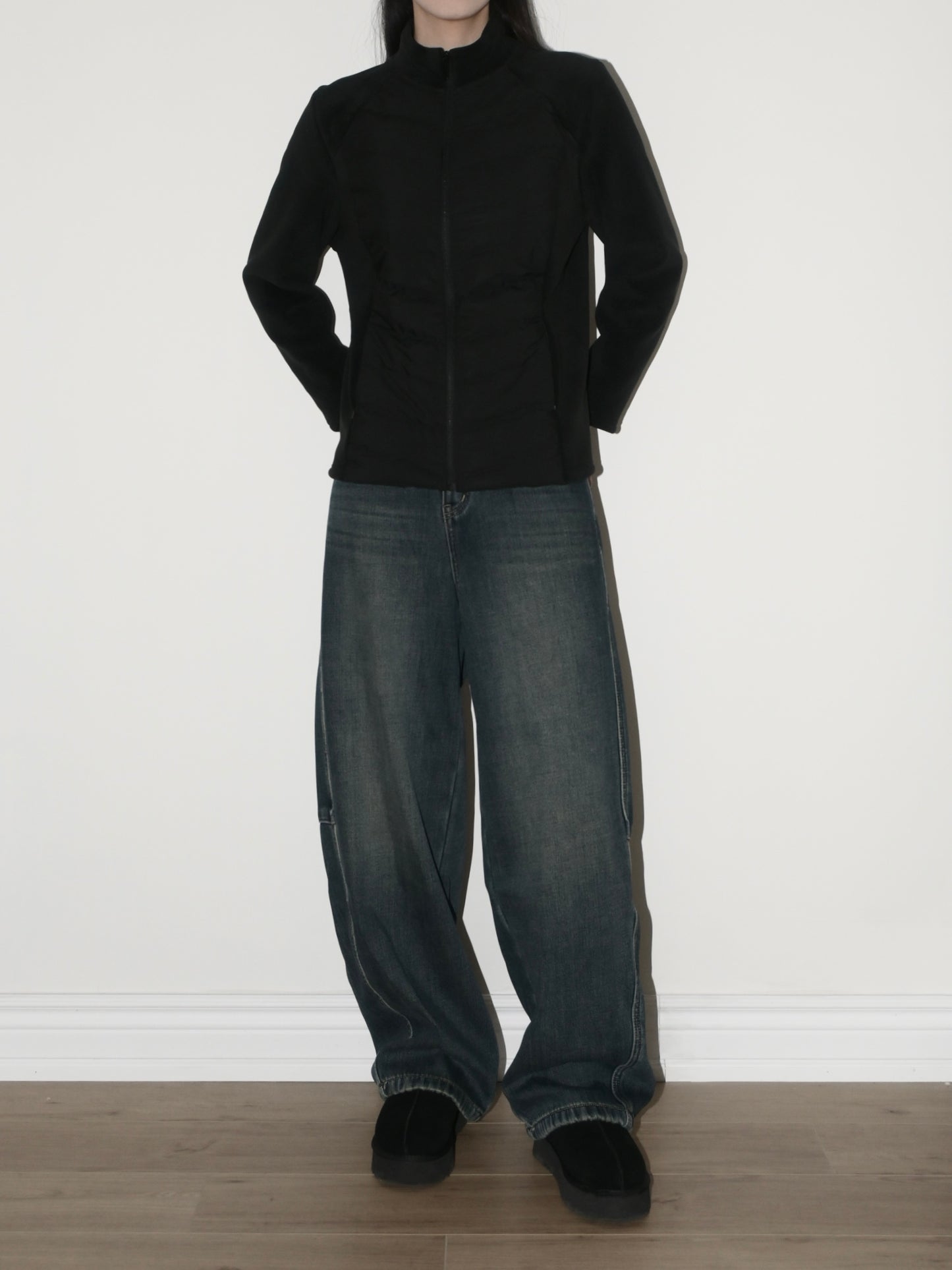 Fleece Lined Relaxed Barrel Jean