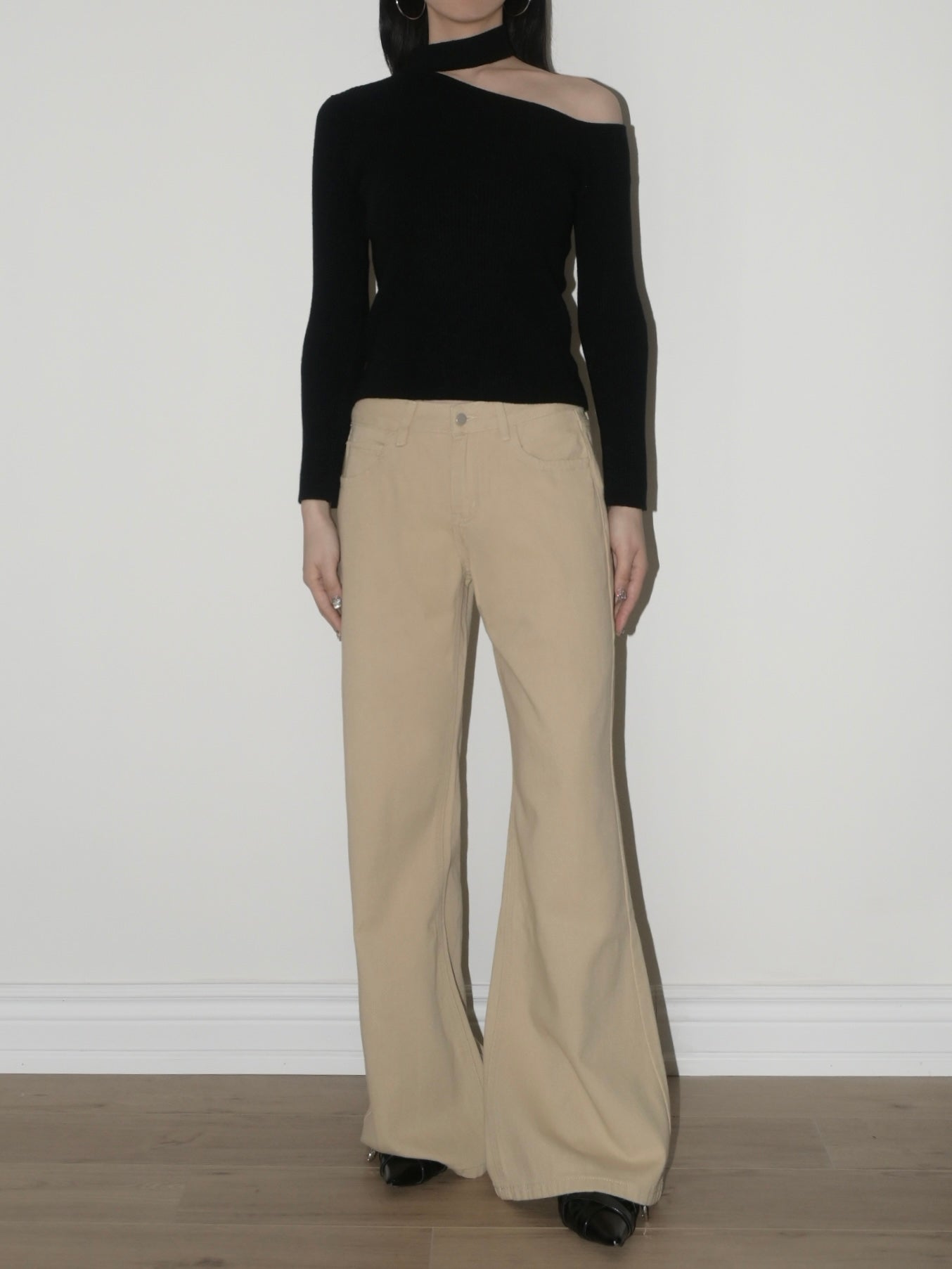 One Shoulder Knit Top