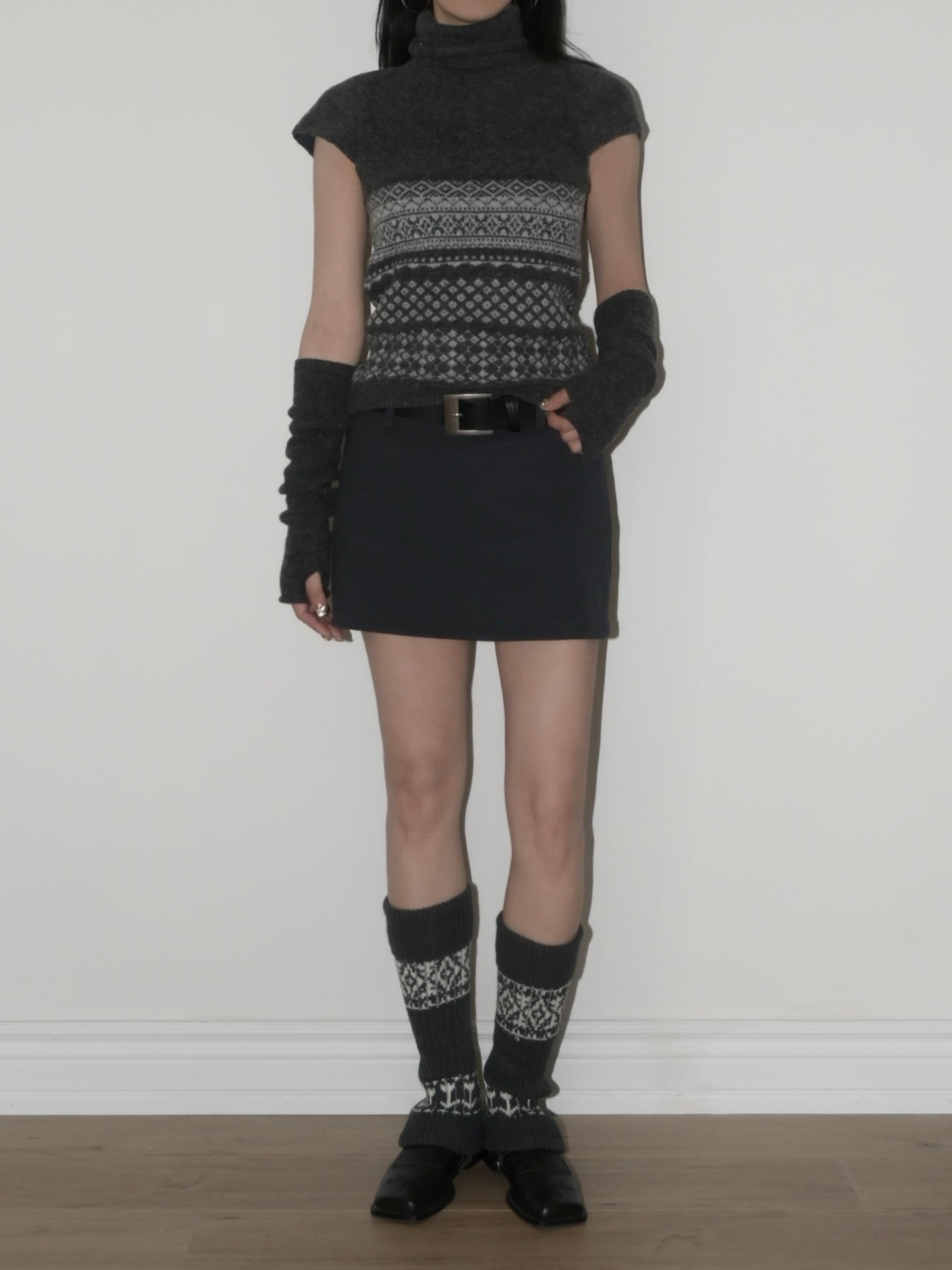 Fairisle Wool Leg Warmers