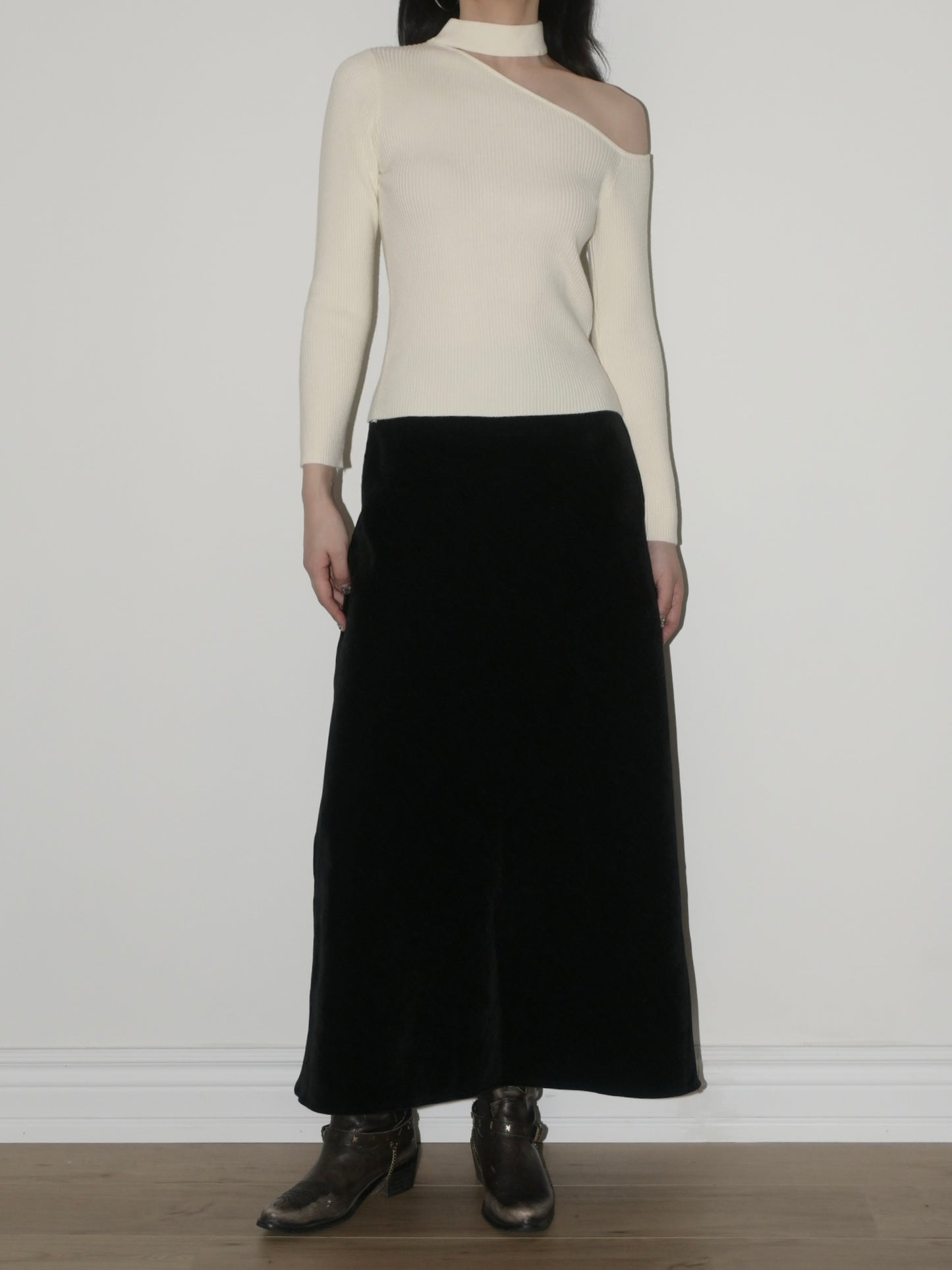 One Shoulder Knit Top