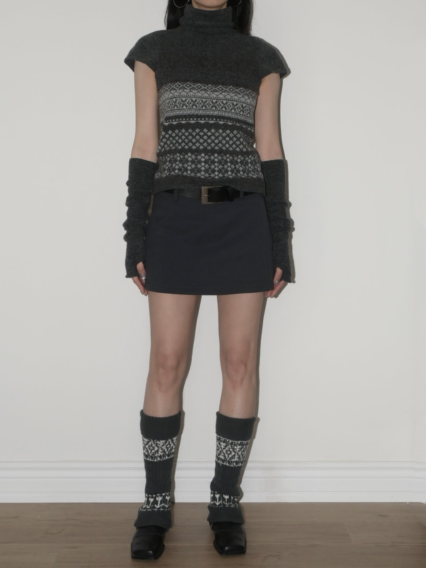 Fairisle Wool Leg Warmers