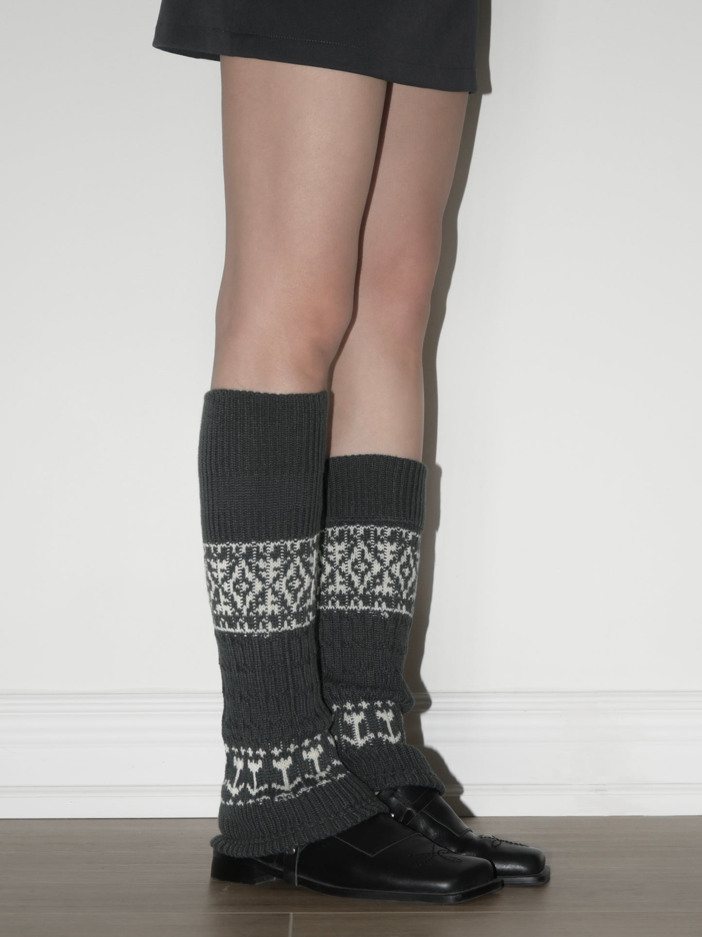 Fairisle Wool Leg Warmers
