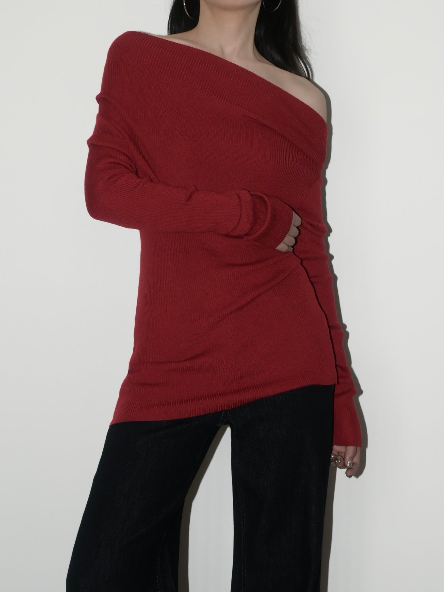 Asymmetric Longline Sweater