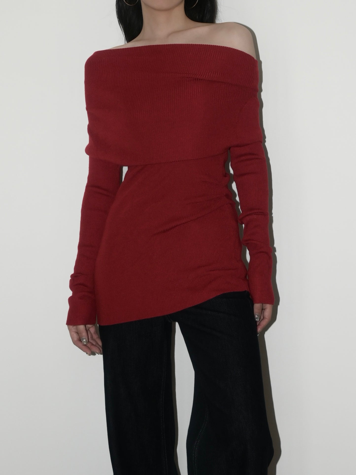 Asymmetric Longline Sweater