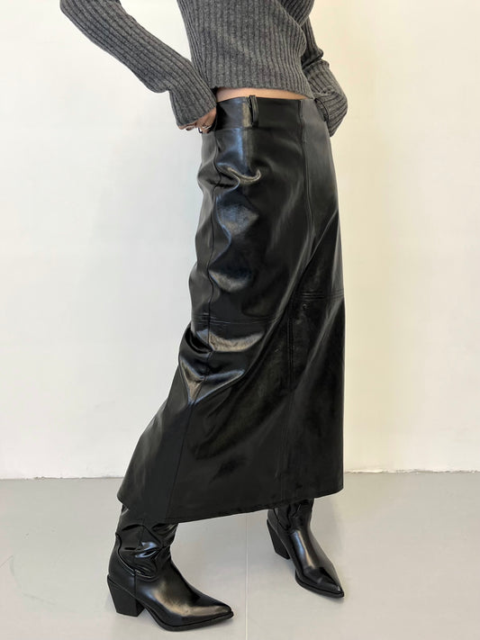 Maxi Pencil Vegan Leather Skirt
