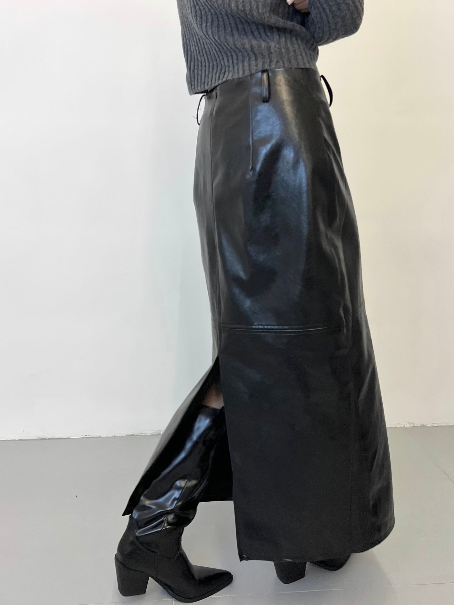 Maxi Pencil Vegan Leather Skirt