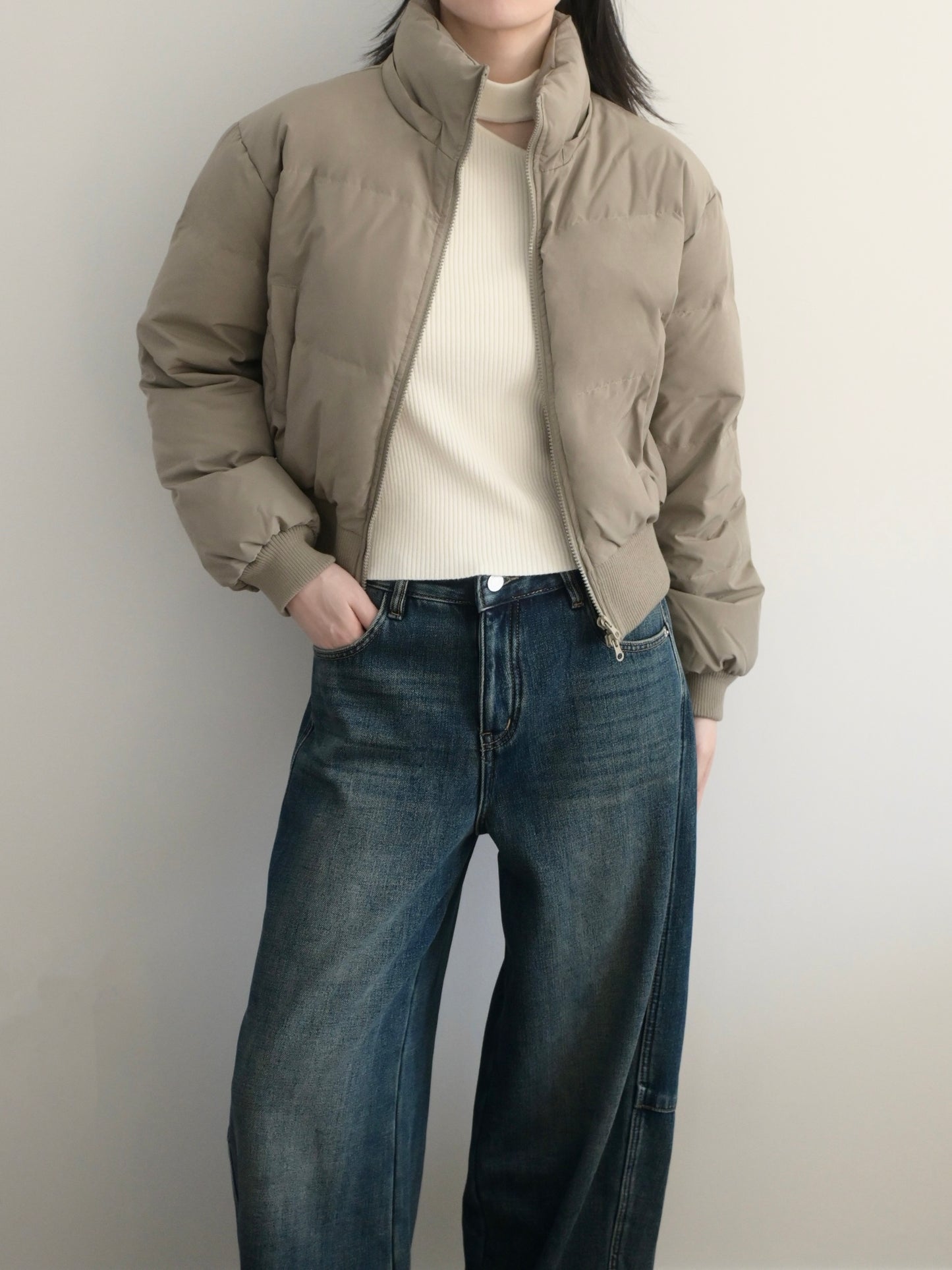 Cropped Down Jacket