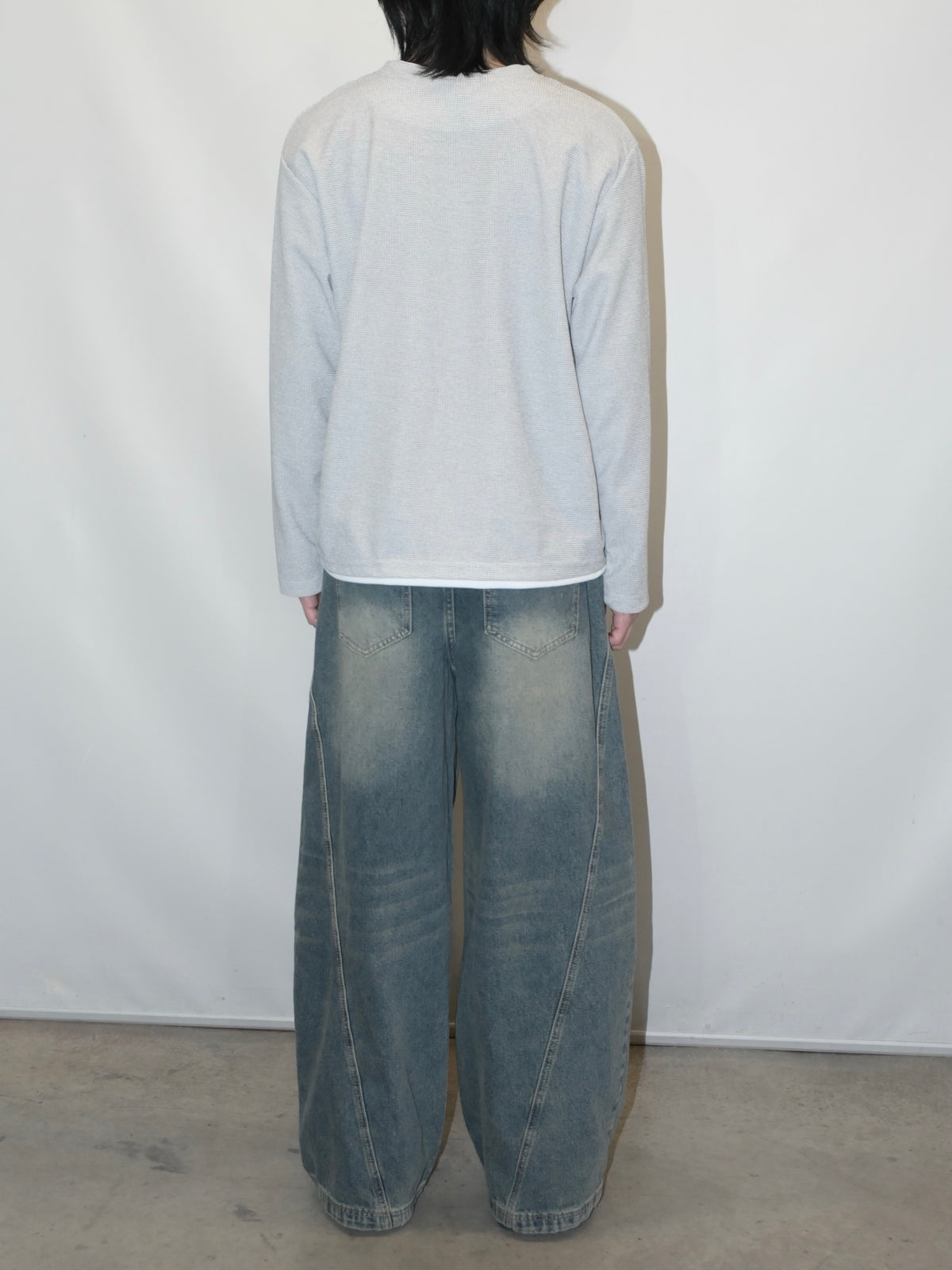 Waffle Knit Long Sleeve Top