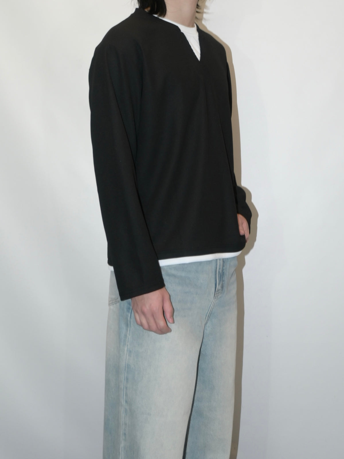 Waffle Knit Long Sleeve Top