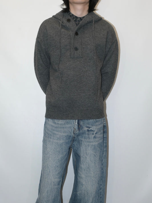 Hooded Wool Sweater