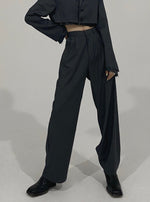 Load image into Gallery viewer, Pin-Stripe Tuxedo Pant Grey
