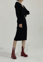 Load image into Gallery viewer, Kaia Knit Dress Set Black

