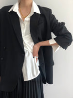 Load image into Gallery viewer, Kelly Asymmetric Blazer Black
