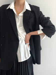 Kelly Asymmetric Blazer Black